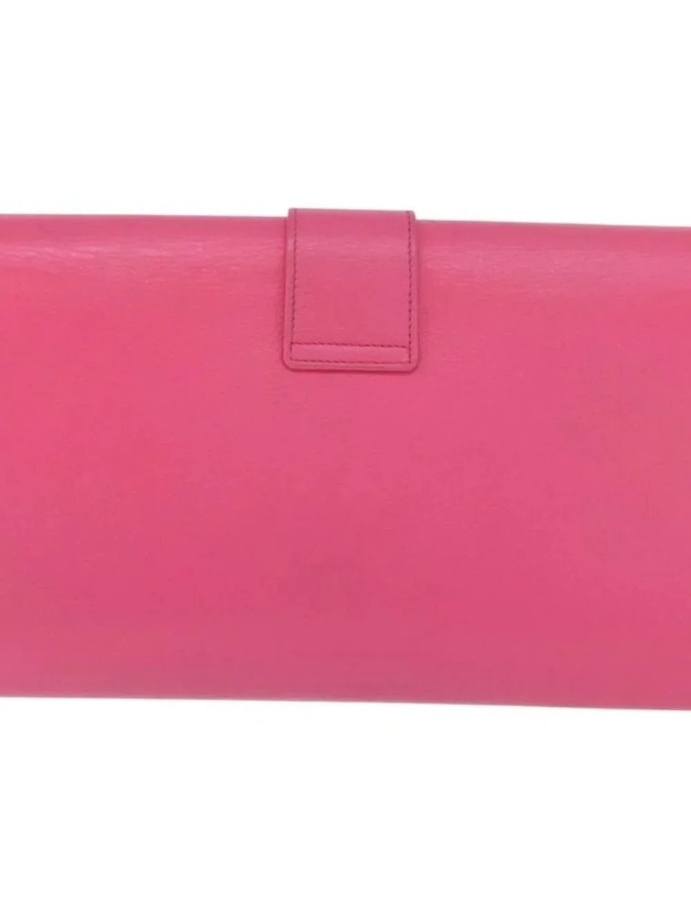 SAINT LAURENT Y Line Clutch Bag Leather Pink Gold 311213 Auth LNZ490A - Picture 2 of 16